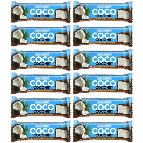 SNAQ FABRIQ Батончик глазированный Кокос, 40 г, 12 шт батончик глазированный кокос snaq fabriq 40г