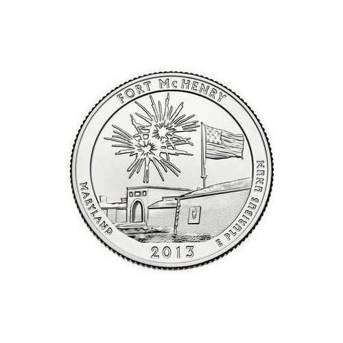США, 25 центов 2013 год, Национальный монумент Форт МакГенри сша резервация ла поста 5 центов 2013 г