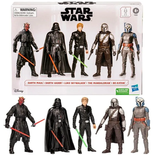 Star Wars набор 5 фигурок 15 см HASBRO F8589 дарт вейдер текстиль р 152 76 7040