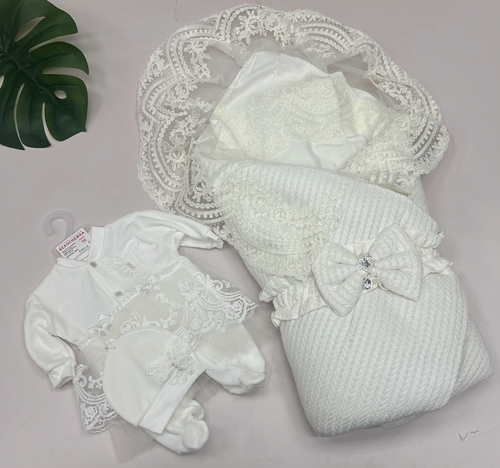 Изображение товара Конверт для новорожденных на выписку комплект из роддома весна осень зима Облако для девочки