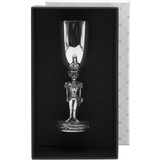 Рюмка Кольчугинский Мельхиор "Солдатик" посеребренная полированная черненая + футляр КМ168РМ06/8