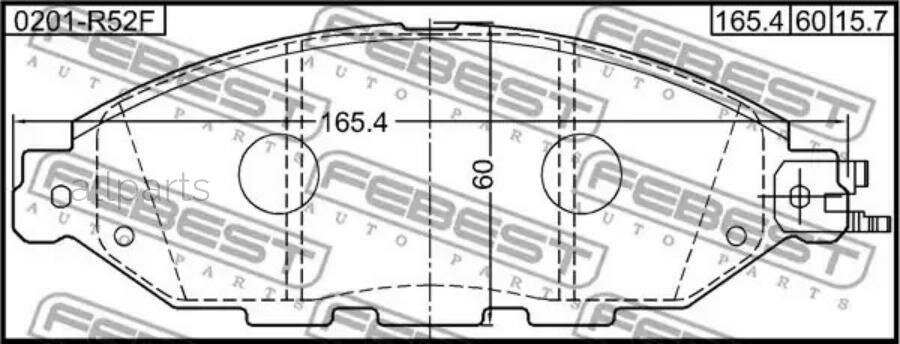 FEBEST 0201-R52F колодки тормозные передние NISSAN PATHFINDER R52 2012-
