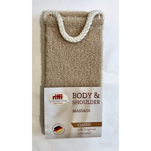 Riffi Мочалка-пояс, массажная, жесткая, цвет: бежевый