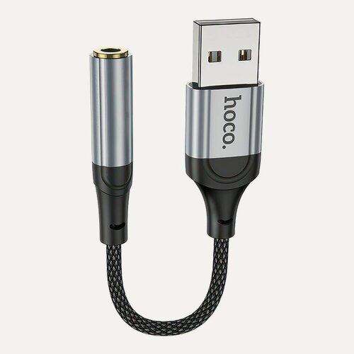 Изображение товара Аудио адаптер HOCO LS36 USB на 3.5мм, Digital Audio Converter, 12см, ABS (черный)