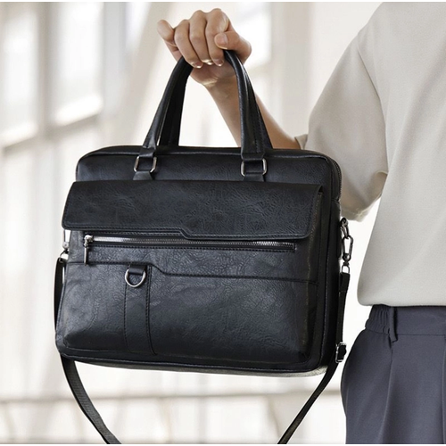 Портфель фактура зернистая черный 3158₽