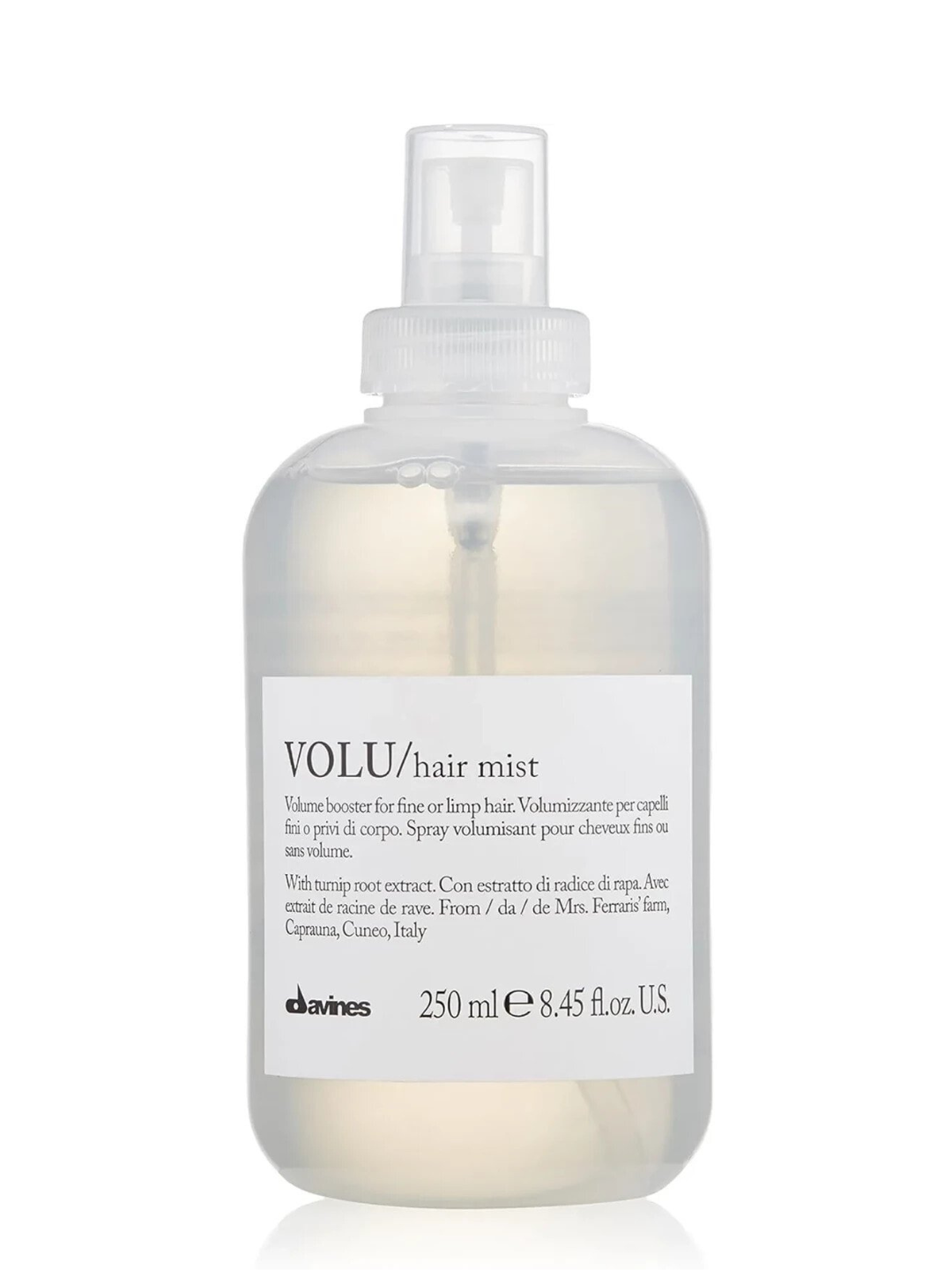 Davines Volu Профессиональный несмываемый спрей для придания объема волосам, Италия