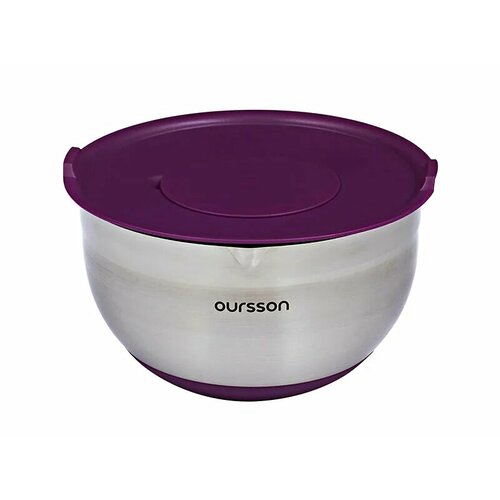 Миска для смешивания Oursson BS4002RSSP металл с крышкой цвет сладкая слива 1536₽