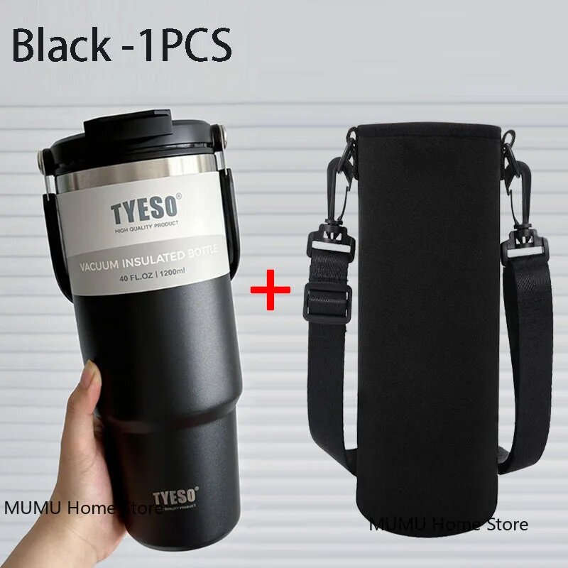TYESO Термочашка из нержавеющей стали, 900ML, Черный
