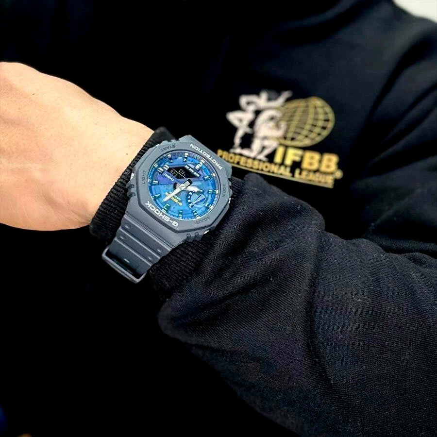 Наручные часы CASIO G-Shock, бесцветный, синий — фото 1