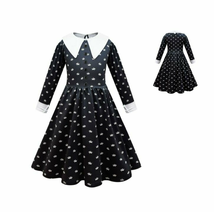 Костюм для косплея Уэнздэй Аддамс "Семейка Аддамс" размер s