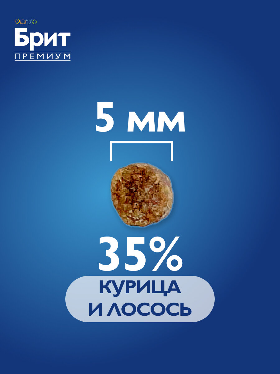 Сухой корм для котят Brit Premium Cat с курицей 2 кг для всех пород — фото 1