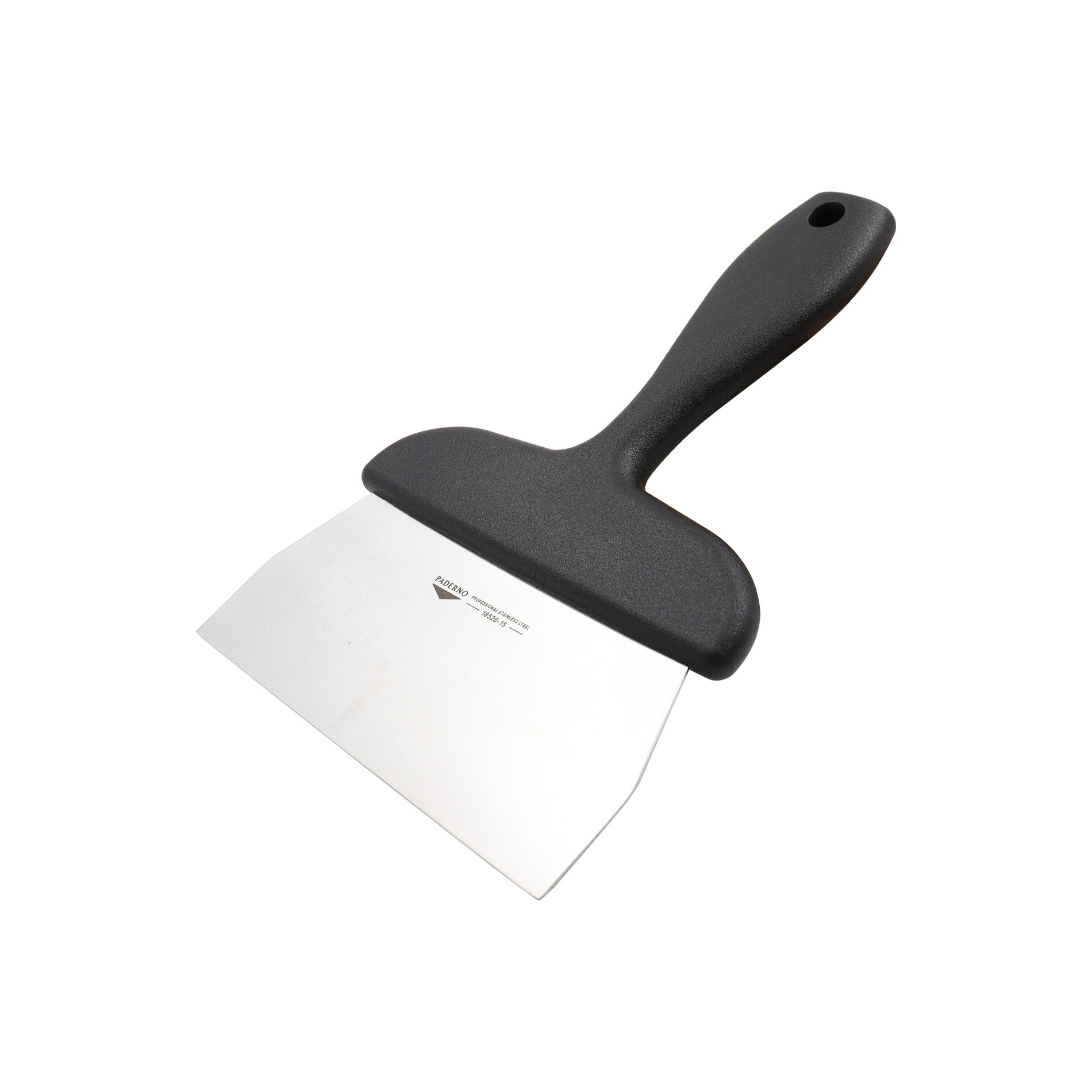Скребок кондитерский, 15х6 см, нержавеющая сталь, пластик, Paderno.
