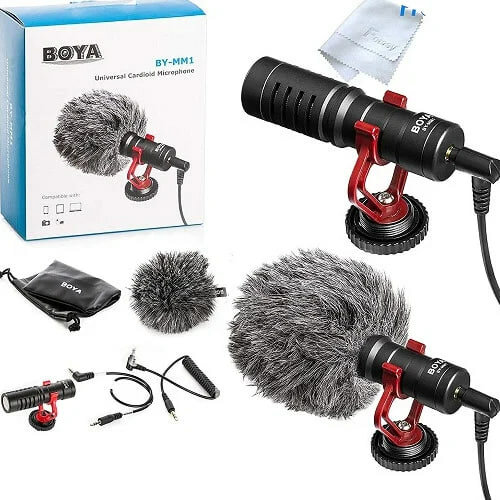 Накамерный микрофон BOYA, универсальная, для чистого звука, черный