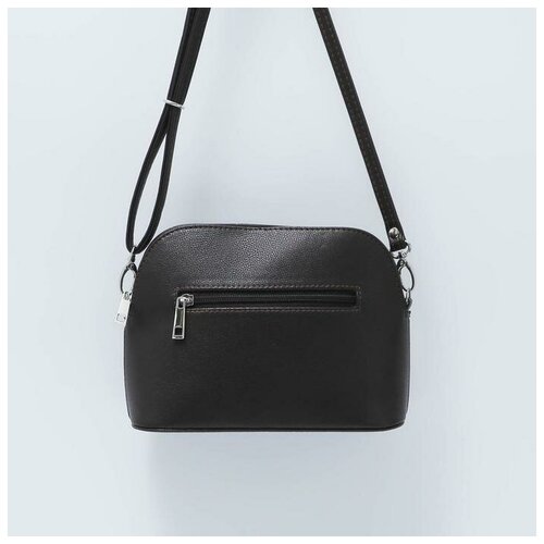 фото Кросс-боди, отдел на молнии, наружный карман, длинный ремень, цвет коричневый нет бренда