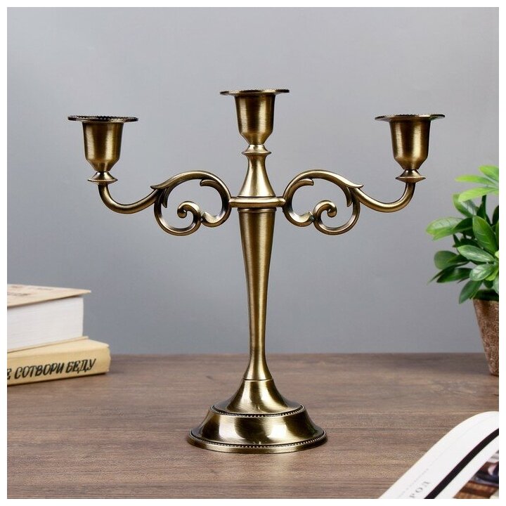 Brass Patina Candle Holder