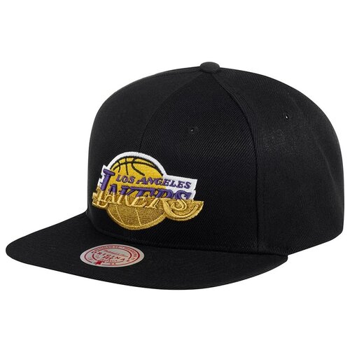 Бейсболка с прямым козырьком MITCHELL NESS 6HSSMM19489-LALBLCK Los Angeles Lakers NBA, размер ONE