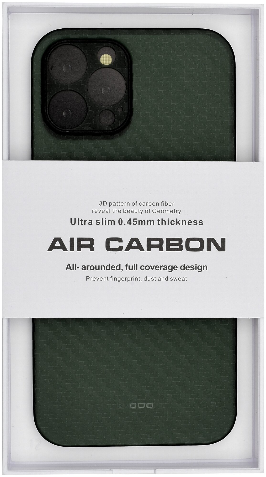 Чехол для iPhone 12 Pro Max AIR Carbon High Quality - Зелёный