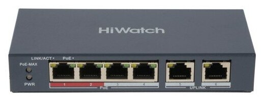 HiWatch DS-S604P Коммутатор с питанием POE