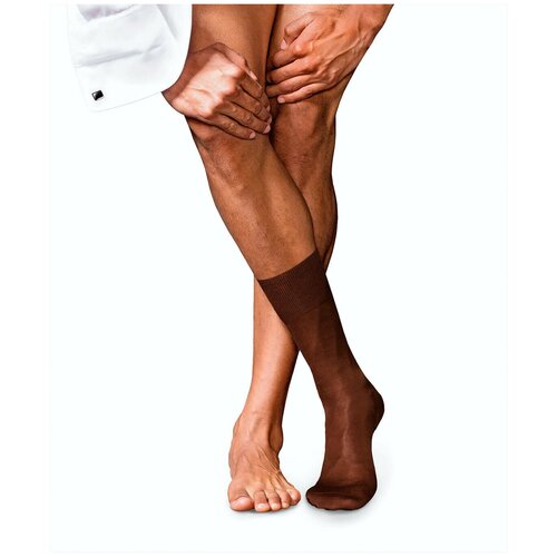 фото Мужские носки falke, 1 пара, классические, размер 45-46, коричневый