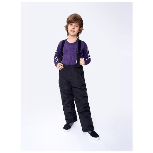 фото Брюки baon утеплённые брюки для мальчика baon, размер: 122, черный