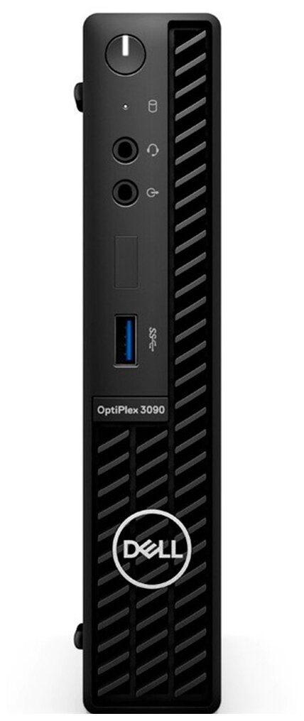 Настольный компьютер DELL Optiplex 3090 Micro Intel Core i3-10500T, 8 ГБ RAM, 256 ГБ SSD, Intel UHD Graphics 630, Windows 10 Home, черный