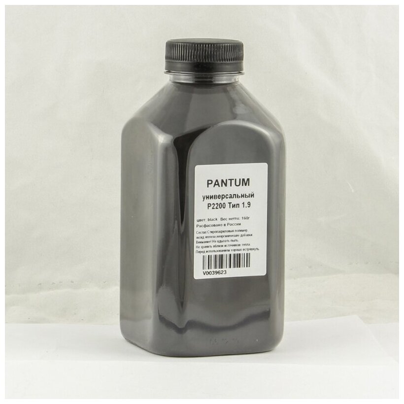 Тонер Pantum Универсальный для P2200, Тип 1.9, Bk, 160 г, банка