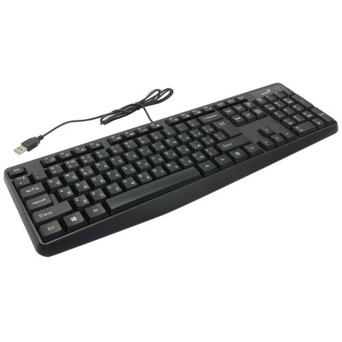 Клавиатура Genius KB-117, мембранная, проводная, USB, черный (31310016402)