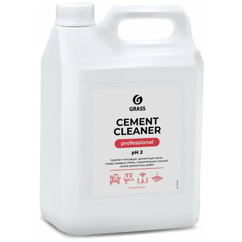 Средство для уборки после строительства 5,5 кг GRASS CEMENT CLEANER, кислотное, концентрат, 125305, 605627 моющее средство для сантехники cleanbox breeze spray кислотное 0 5 л