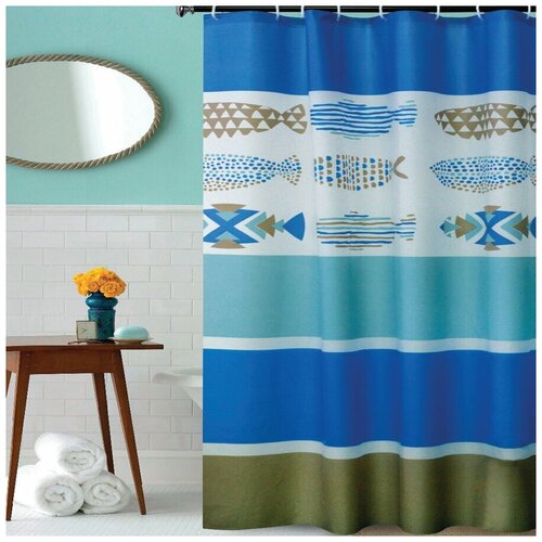 Занавеска для ванной комнаты My Space PEVA FISHES PV180180003, размер 240х200см