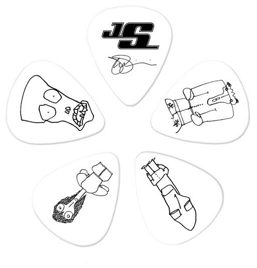 Комплект медиаторов 10 шт модель Джо Сатриани - PLANET WAVES 1CWH6-10JS JOE SATRIANI PICKS WHITE HEAVY
