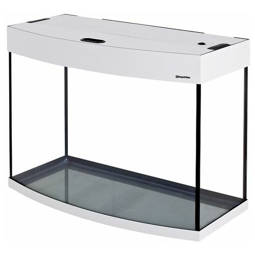 Аквариум фигурный AquaPlus 110л, 800х350х490мм, со светильником LUX LED Sunny 16Вт, белое дерево
