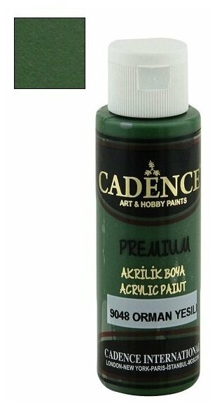 Акриловая краска Cadence Premium Acrylic Paint, 70 мл. Forest Green-9048