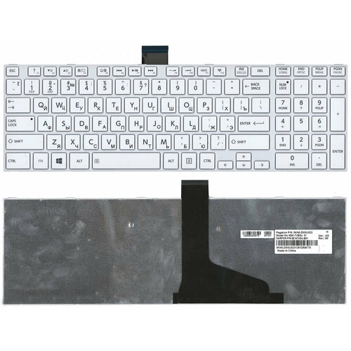Клавиатура для Toshiba NSK-TV1SU 0R белая c белой рамкой
