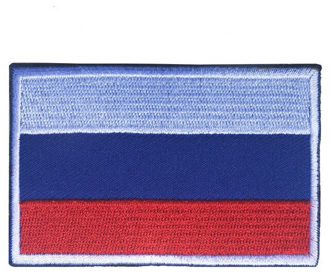 Нашивки на одежду флаг России заплатка термонаклейка термонашивки