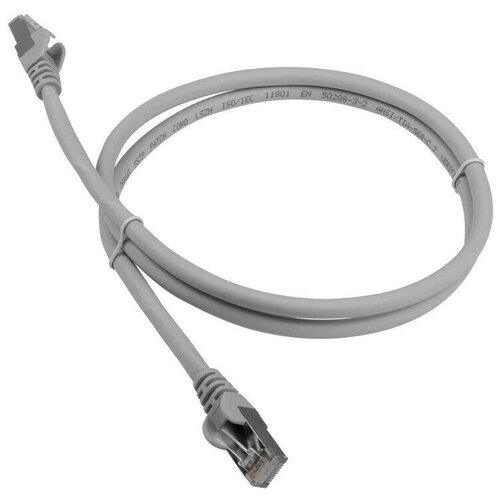 Патч-корд Lanmaster 1м (LAN-PC45/S6A-1.0-GY) патч корд lanmaster вилка rj 45 вилка rj 45 кат 5e lszh 2м красный [lan pc45 s6a 2 0 rd]