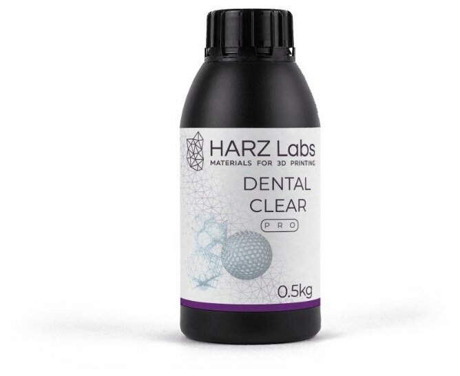 Фотополимерная смола HARZ Labs Dental Clear PRO, прозрачный (500 гр)