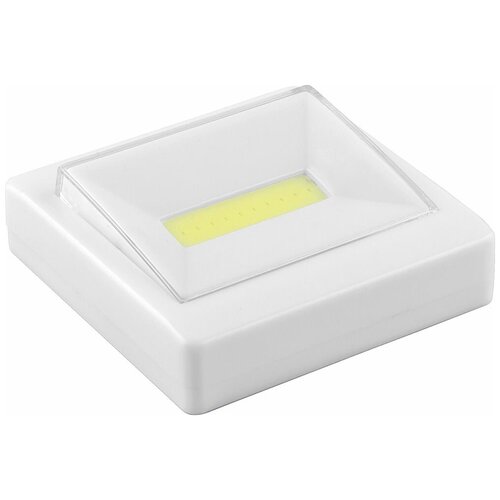 Светодиодный светильник-кнопка 1LED 3W (3*AAA в комплект не входят), 87*87мм, белый, FN1206, комплект 3 шт.