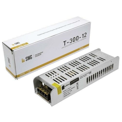 Блок питания SWG 12V 300W IP20 25A T-300-12 002381 блок питания tps 300 12 strait ultra 300w 12v 25a ip20