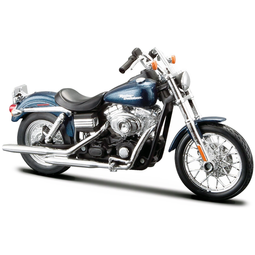 Мотоцикл Maisto Harley-Davidson FXDBI Dyna Street Bob 2006 32325 1:12, 18 см, голубой for harley davidson dyna fxdwg 06 08 dyna fxdf 2008 up aftermarket free shipping motorcycle parts sissy bar docking hardware kit