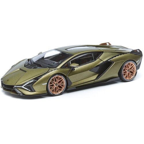 Легковой автомобиль Bburago Lamborghini Sian FKP 37 18-11046 1:24, 28 см, matt olive легковой автомобиль bburago lamborghini urus 18 11042 1 18 24 см серый металлик