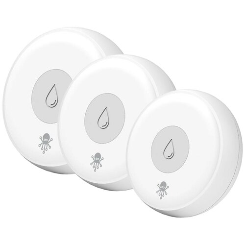 Комплект из 3 шт датчиков протечки воды с защитой, Протокол Zigbee, Работает только с Центром управления SLS HUB-01