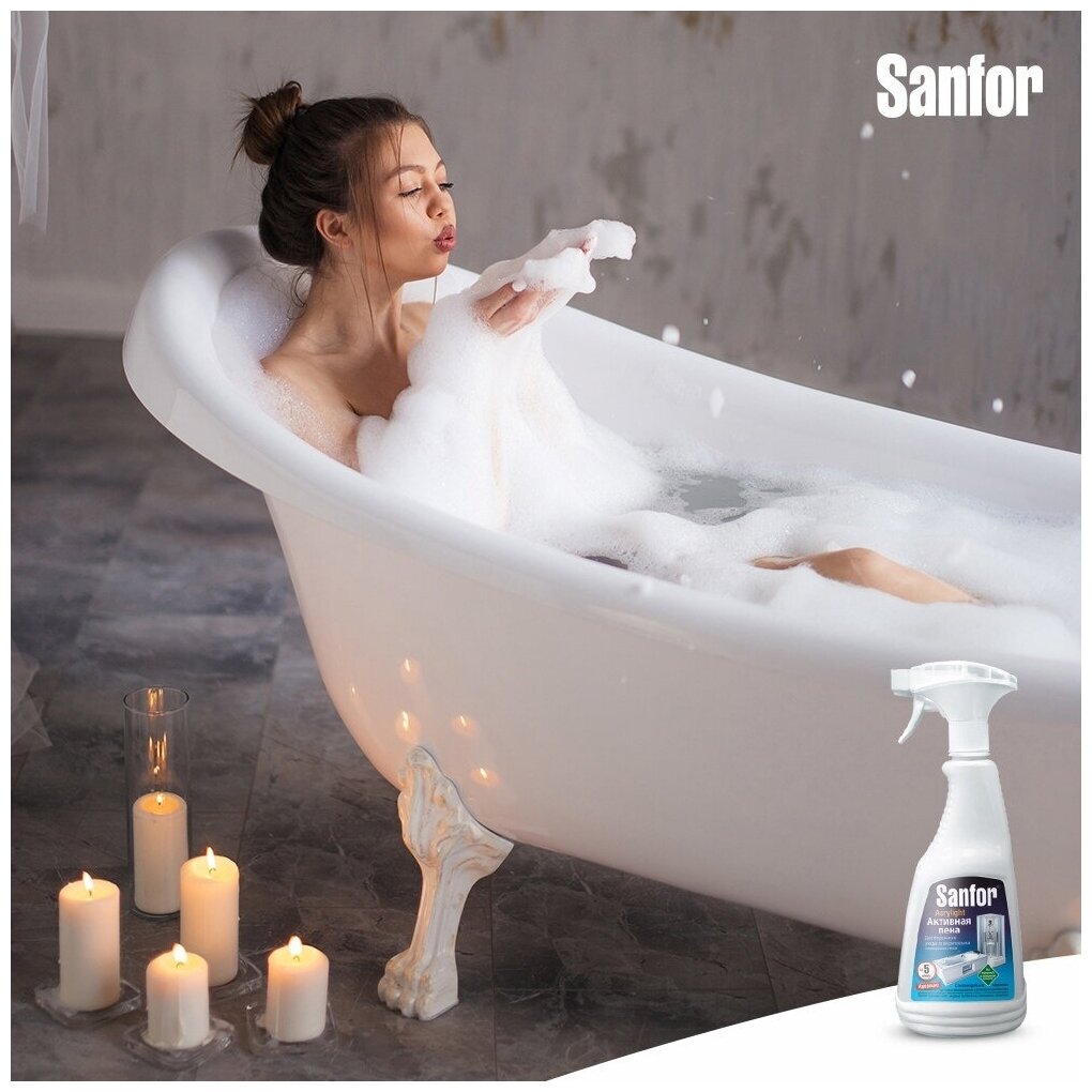 Sanfor Чистящий спрей для ванн Акрилайт 500 мл - фотография № 17