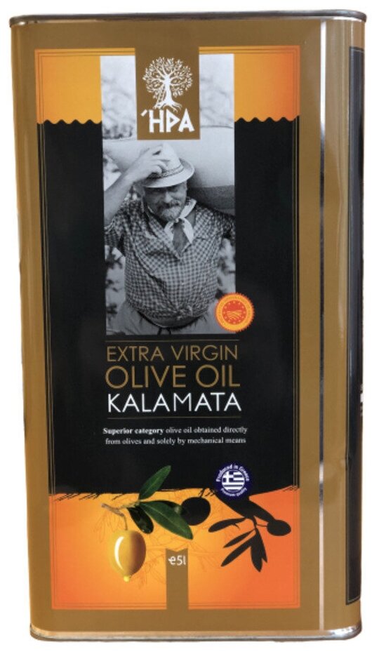 Натуральное оливковое масло HPA Каламата Extra Vergine Olive oil 5л Греция,