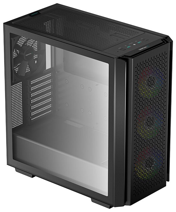 Корпус eATX Deepcool черный, без БП, боковое окно закаленное стекло, 2*USB 3.0, audio - фото №2