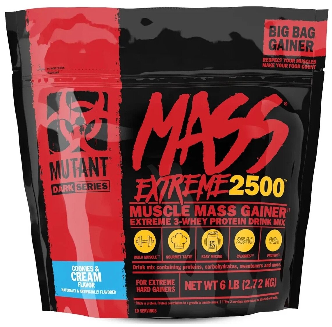 Mutant Гейнер XXXtreme Mass 2500 "Печенье-крем" (2,72 кг)