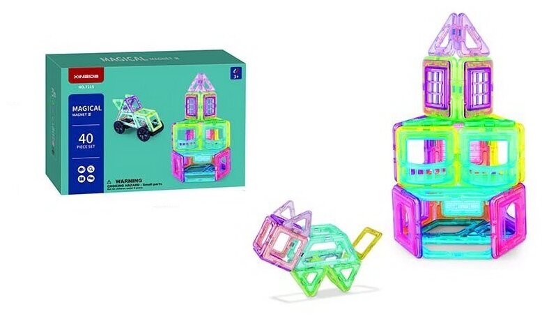 Конструктор магнитный 7215 40 дет. в коробке