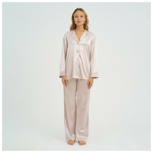 Пижама , размер 52/54, коричневый пижама женская футболка и брюки kaftan avocado р 52 54 розовый