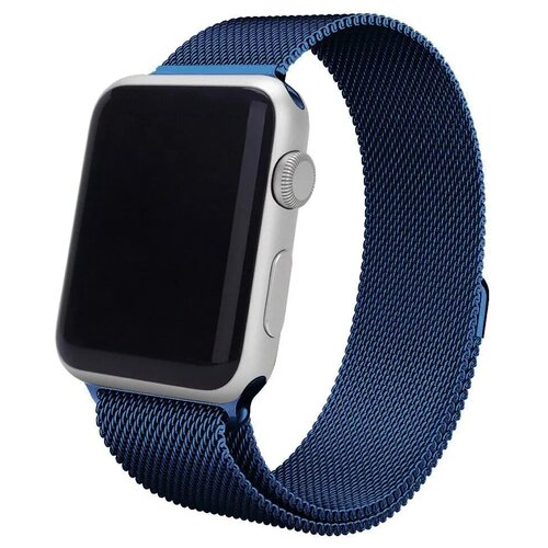 Металлический ремешок для Apple Watch Series 1, 2, 3, 4, 5, 6, SE, Миланская петля, 42/44 мм, синий