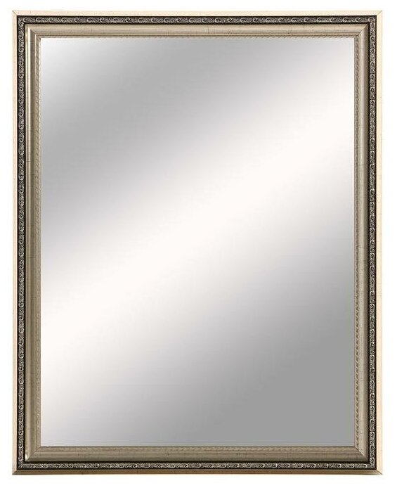 Зеркало настенное «Арабеска», серебро, 40×50 см, рама пластик, 30 мм - фотография № 1