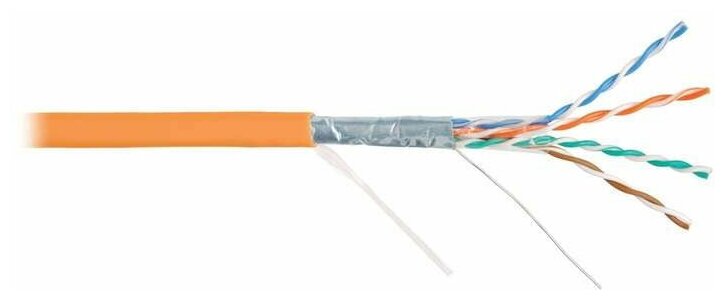 Витая пара NIKOLAN FTP кат.5e 4 пары CU 305м оранжевый (NKL 4200C-OR)